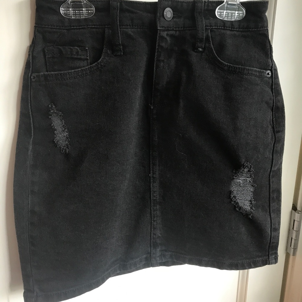 Black jean skirt